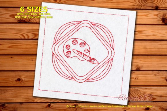 Abstract Painting Embroidery Design