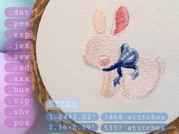 Bunny Machine Embroidery Design File