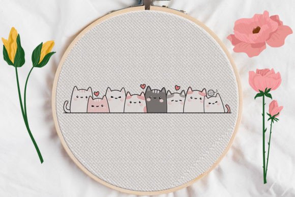 Cats, Kitten Embroidery