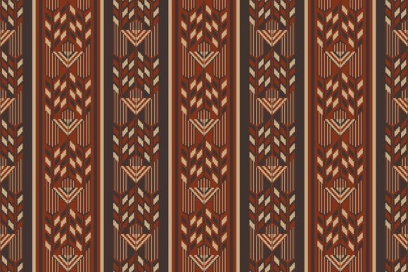 Embroidery Ethnic Chevron Stripe Pattern