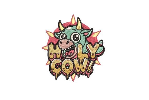 Holy Cow 3 Embroidery Design