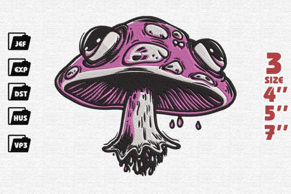 Mushroom Eyes Embroidery