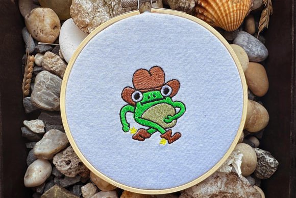 Review: Cowboy Frog Machine Embroidery Design