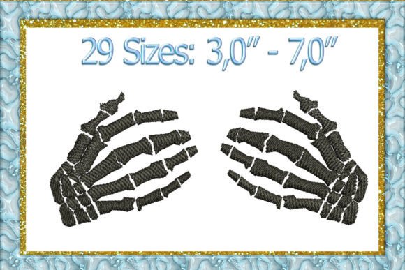 Skeleton Hand Embroidery Design