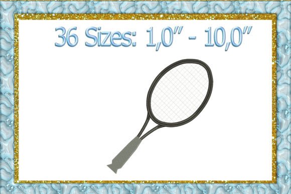 Tennis Racket Embroidery