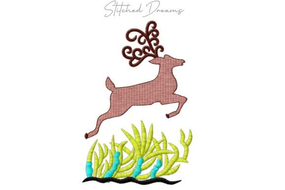 Whimsical Deer Embroidery Design